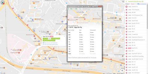 シンガポールでバスの到着がリアルタイムで分かる超便利サイト！BusRouter SGの使い方