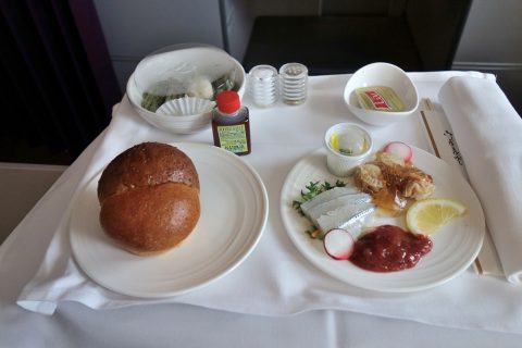 マレーシア航空A330ビジネスクラス機内食の前菜日本食