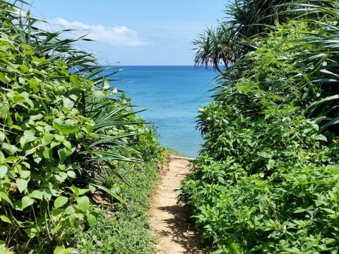 池間ロープビーチへのアプローチ