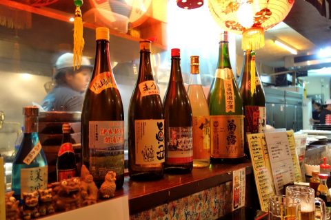 宮古島の居酒屋「眞丑」泡盛のボトルキープ