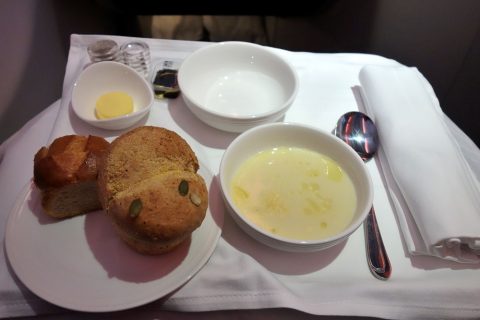 Potato-Cream-Soupマレーシア航空ビジネスクラス（シドニー～KL）