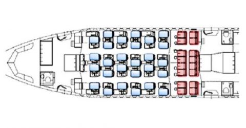 マレーシア航空A330ビジネスクラス座席図