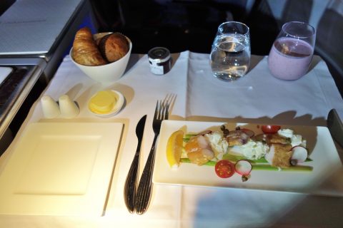 qatarairwaysビジネスクラス機内食の前菜