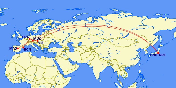Ana特典航空券 ビジネスクラス で行くヨーロッパ周遊の旅 ルーティングのコツは