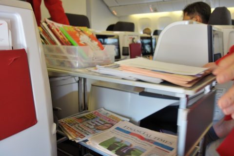 新聞のサービス／オーストリア航空ビジネスクラス