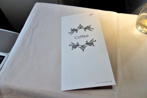 コーヒーのメニュー/austrian-airlines-businessclass