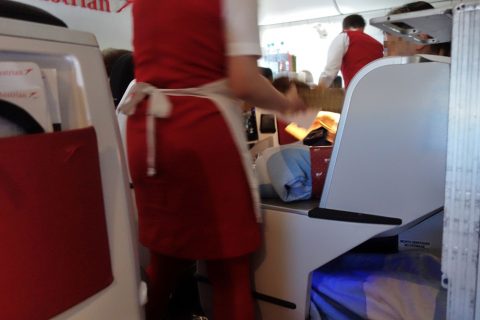 朝食サービス／オーストリア航空ビジネスクラス