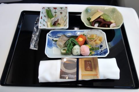 和食の前菜と小鉢／ANAビジネスクラス