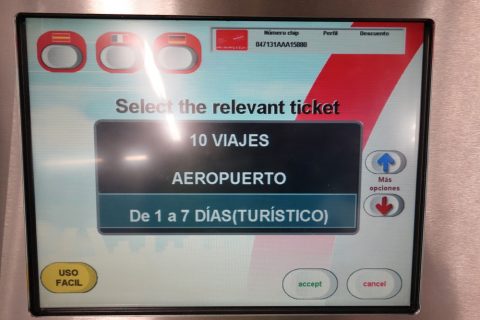 madrid-metro／画面操作