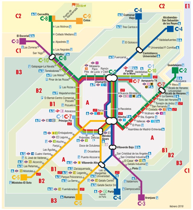 マドリードの地下鉄 Metro 乗り方と路線map 券売機の使い方