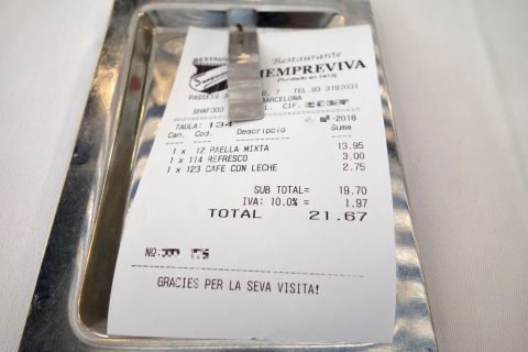 SIEMPREVIVA-barcelona／会計