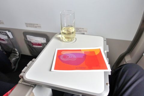 airfrance-businessclass-geneva-paris／機内食とシャンパン