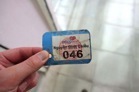 coop-mart-ho-chi-minh／クロークの引換証