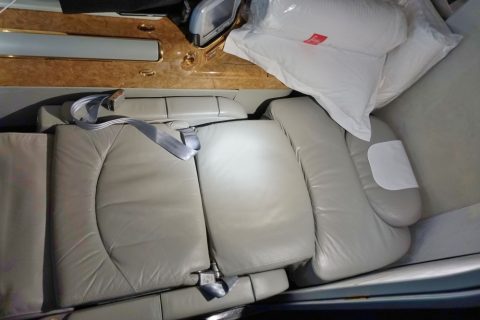 emirates-firstclass-a380／ベッドポジション