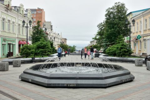 vladivostok／噴水通り