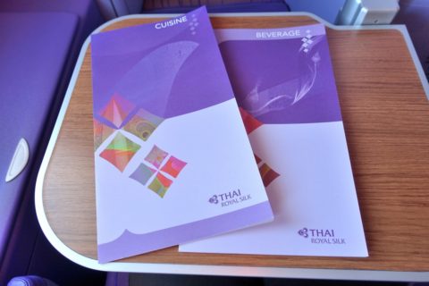 thaiairways-a380-businessclass／機内食メニュー