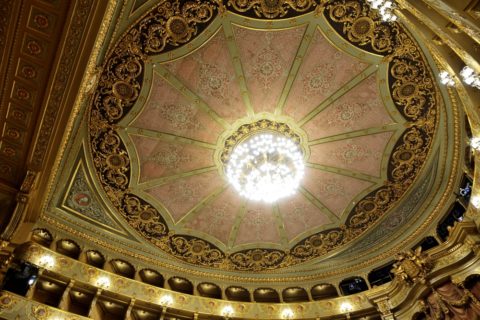 teatro-nacional-de-sao-carlos／講堂の天井