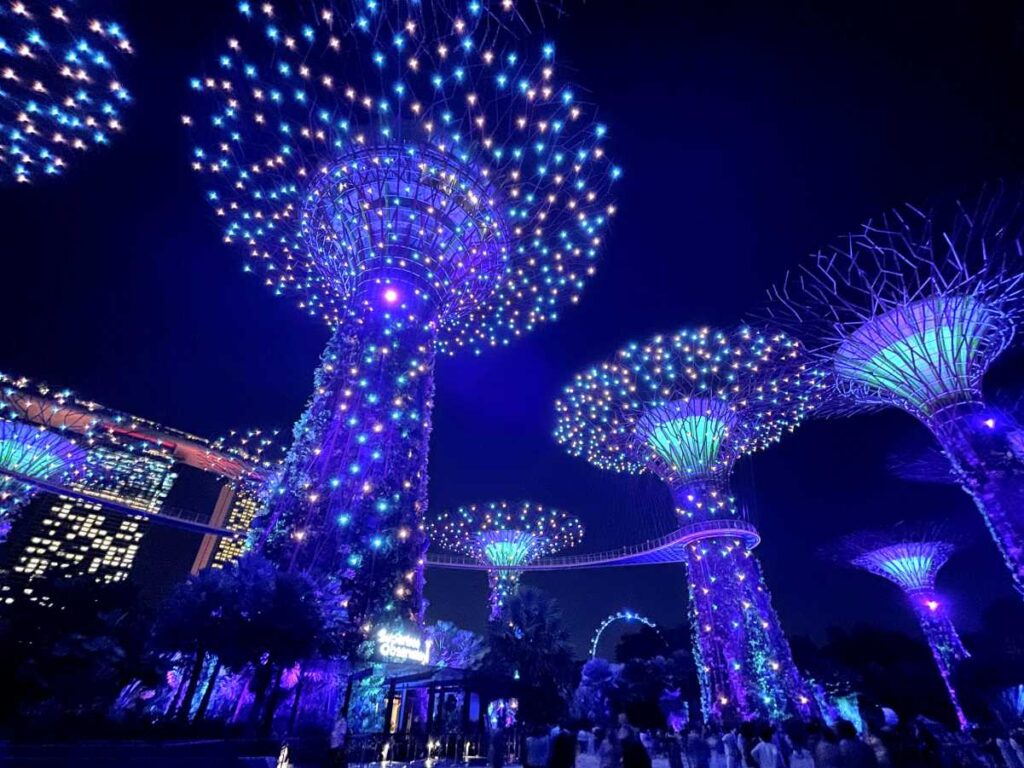 ガーデンズバイザベイ／無料のライトアップショーが素敵！コロナ後も開催中（シンガポール）